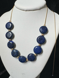 Elegant Lapis Lazuli Necklace with Gold-Filled Accents