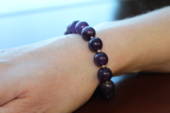 Adjustable Deep Amethyst Bracelet