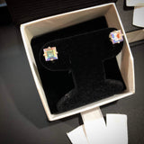 Square Mystic Topaz Earrings