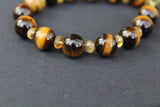 8.5" Tiger's Eye and Citrine Bracelet