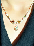 Amber Necklace with Droplet