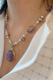 Adjustable Charoite & Sterling Silver Necklace