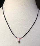 Tourmaline & Ruby Pendant Necklace 18”