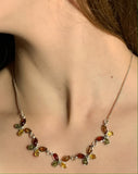 Amber Necklace with Butterflies