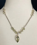 Prasiolite Pendant Necklace 18”