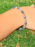 6.5” Blue Coral & Labradorite Bracelet