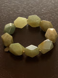 7” Chunk Jade Statement Bracelet