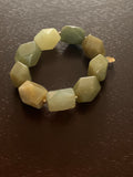 7” Chunk Jade Statement Bracelet